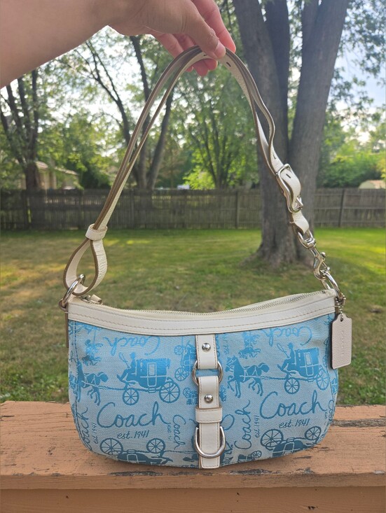 Coach Handbags - Coach Y2K Horse and Carriage in Blue #F14037